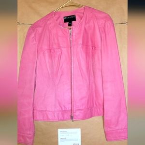 Bernardo Vintage Pink Leather 💗 Jacket